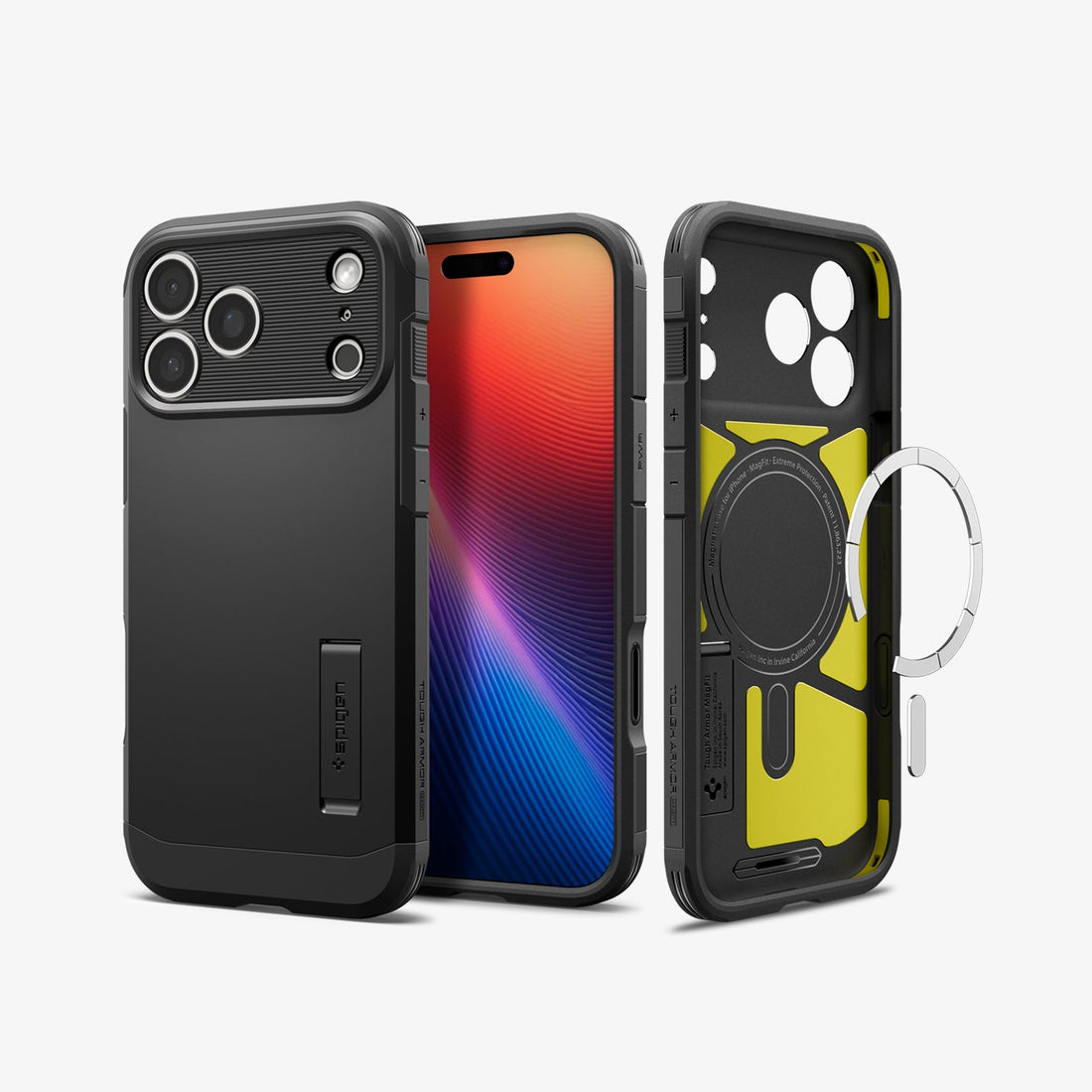 ACS09897 - iPhone 17 Pro Max Case Tough Armor T AI (MagFit) in black showing the back