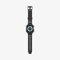 ACS05460 - Apple Watch Series (Apple Watch (49mm)) in matte black showing the front with watch band laid out flat
