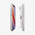 ACS09139 - iPhone 16e Case Ultra Hybrid (MagFit) in Clear White showing the partial front, partial back and sides