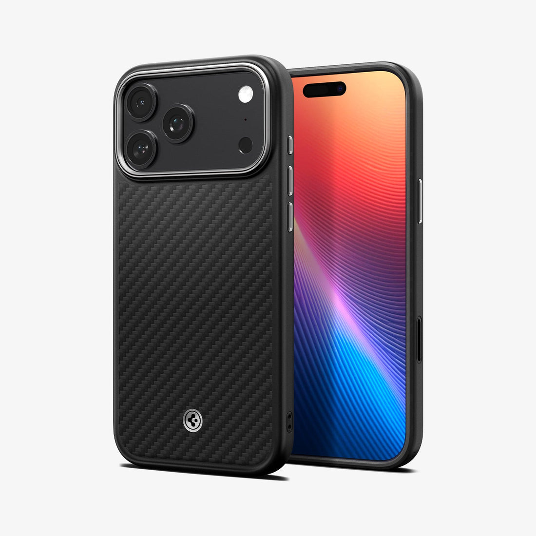 ACS09905 - iPhone 17 Pro Max Case Enzo Aramid T in black showing the back