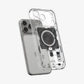 ACS10043 - iPhone 17 Pro Max Ultra Hybrid Neo One (MagFit) showing the front of layer hovering above the magfit magnet plate and the case