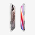 ACS10041 - iPhone 17 Pro Max Case Ultra Hybrid Zero One (MagFit) in Zero One Natural Titanium showing the partial front, partial back and sides
