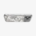 ACS10041 - iPhone 17 Pro Max Case Ultra Hybrid Zero One (MagFit) in Zero One Natural Titanium showing the back and side in landscape orientation
