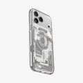 ACS10041 - iPhone 17 Pro Max Case Ultra Hybrid Zero One (MagFit) in Zero One Natural Titanium showing the back and side
