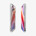 ACS10036 - iPhone 17 Pro Max Ultra Hybrid (MagFit) in Clear Graphite showing the partial front, partial back and sides