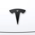 ACP08547 - Tesla Model 3 Highland Front Emblem Logo Cover TO321H in Black showing the front