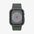 062CS26016 - Apple Watch Series (Apple Watch (45mm)) Case Rugged Armor Pro in military green showing the front
