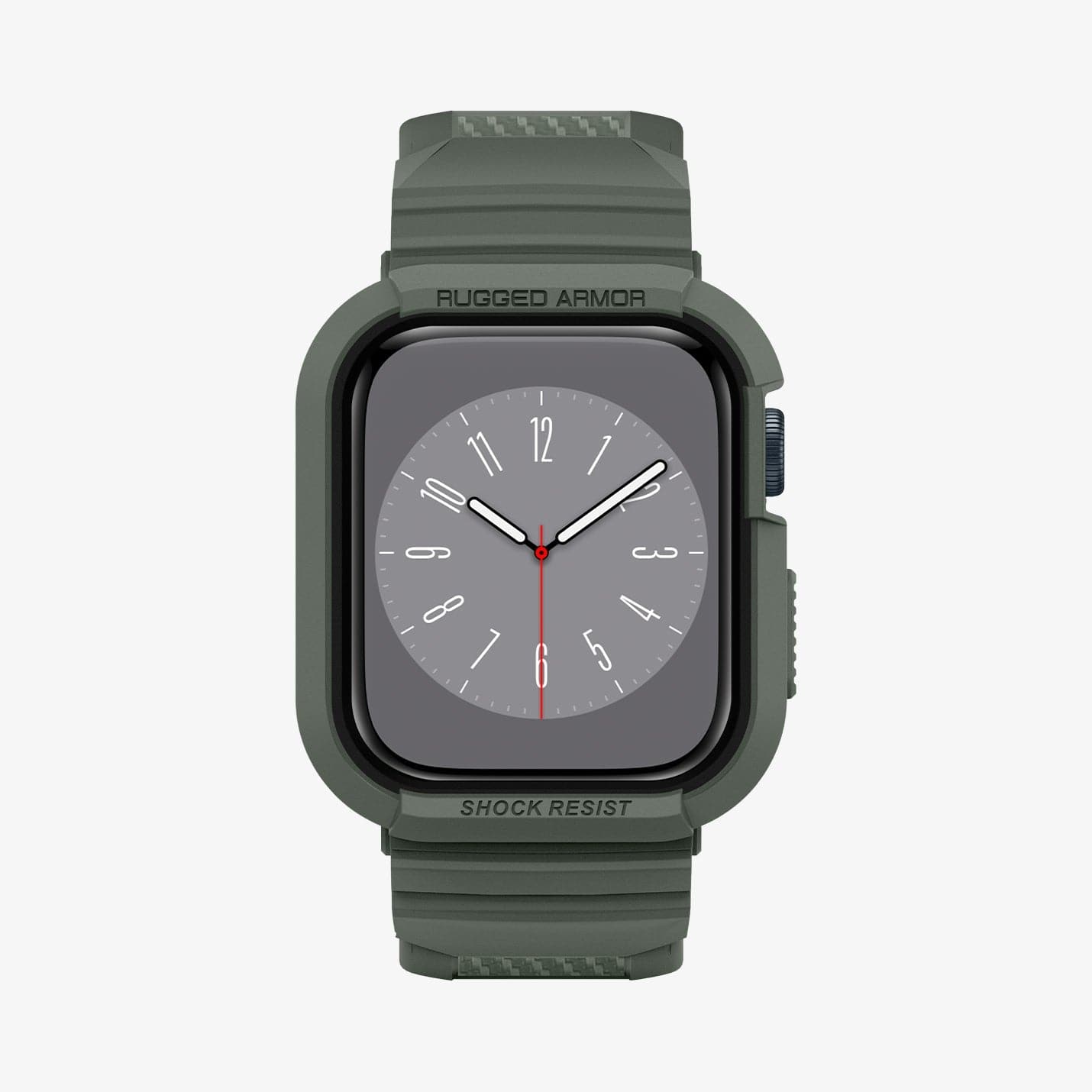 062CS26016 - Apple Watch Series (Apple Watch (45mm)) Case Rugged Armor Pro in military green showing the front