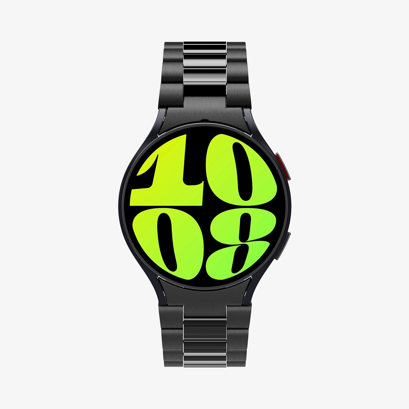 AMP06499 - Watch 6 (44mm) Modern Fit 316L Band in Black showing the front and partial side