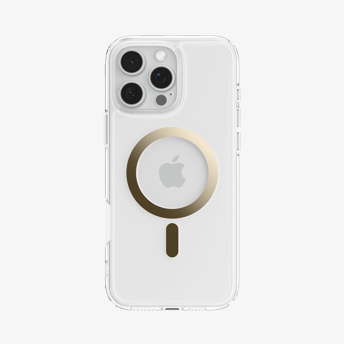ACS08132 - iPhone 16 Pro Case Ultra Hybrid (MagFit) in Gold showing the back