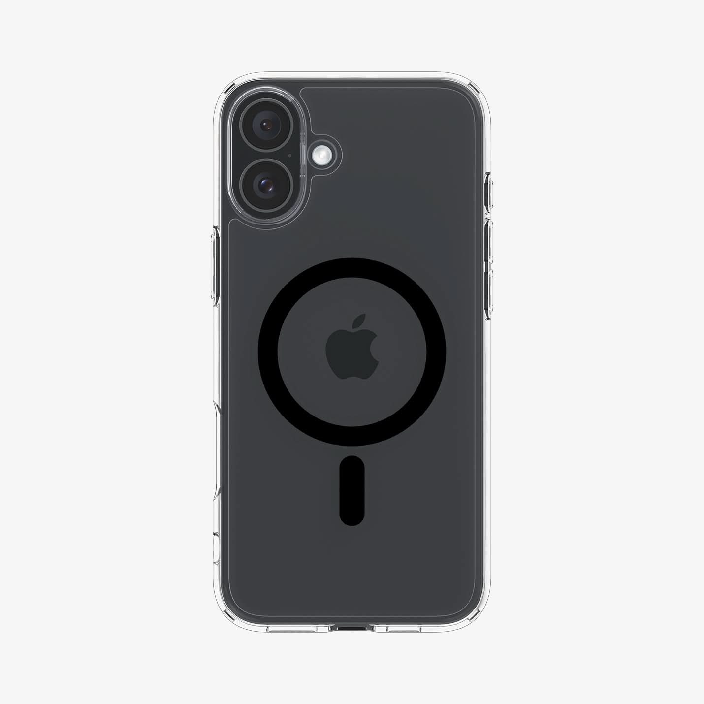 ACS08076 - iPhone 16 Plus Case Ultra Hybrid (MagFit) in Black showing the back