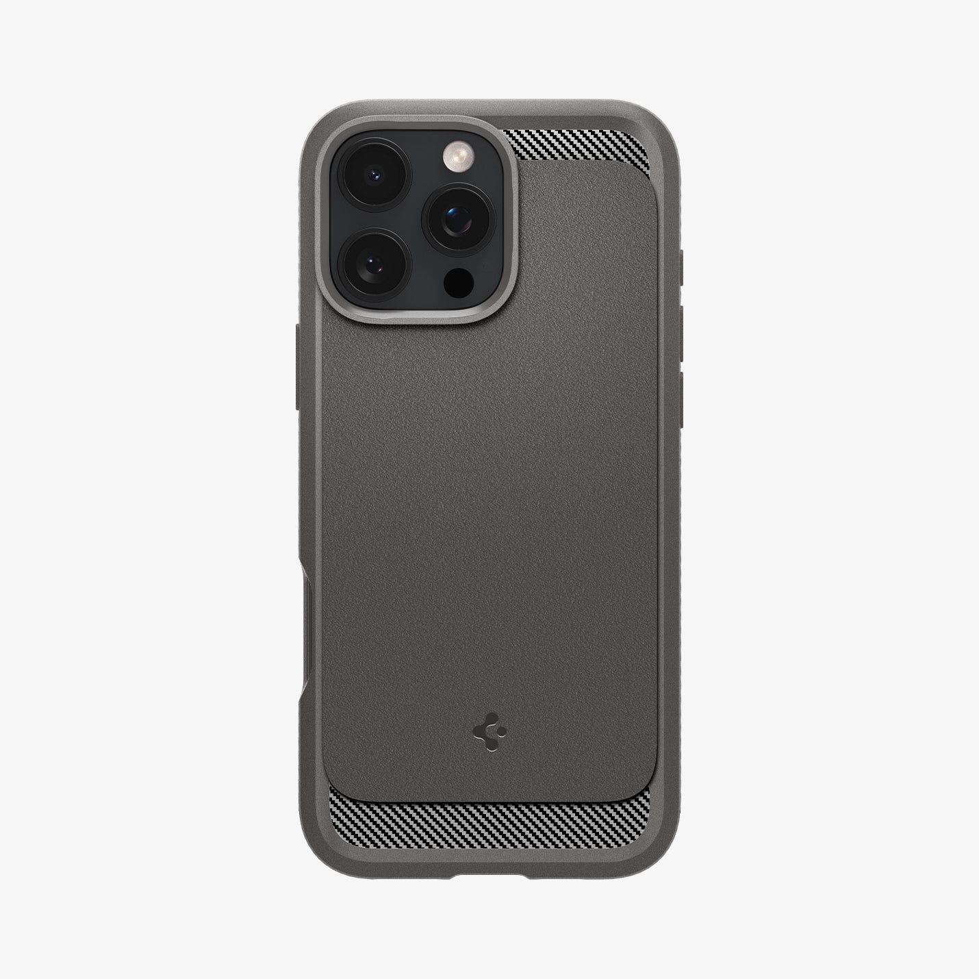 ACS07987 - iPhone 16 Pro Max Case Rugged Armor (MagFit) in Gray showing the back