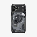 ACS10073 - iPhone 17 Pro Case Ultra Hybrid Zero One (MagFit) in Zero One Black showing the back