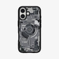 ACS10089 - iPhone 17 Ultra Hybrid Zero One (MagFit) in Zero One Black showing the back