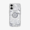 ACS10087 - iPhone 17 Ultra Hybrid Zero One (MagFit) in Zero One White showing the back