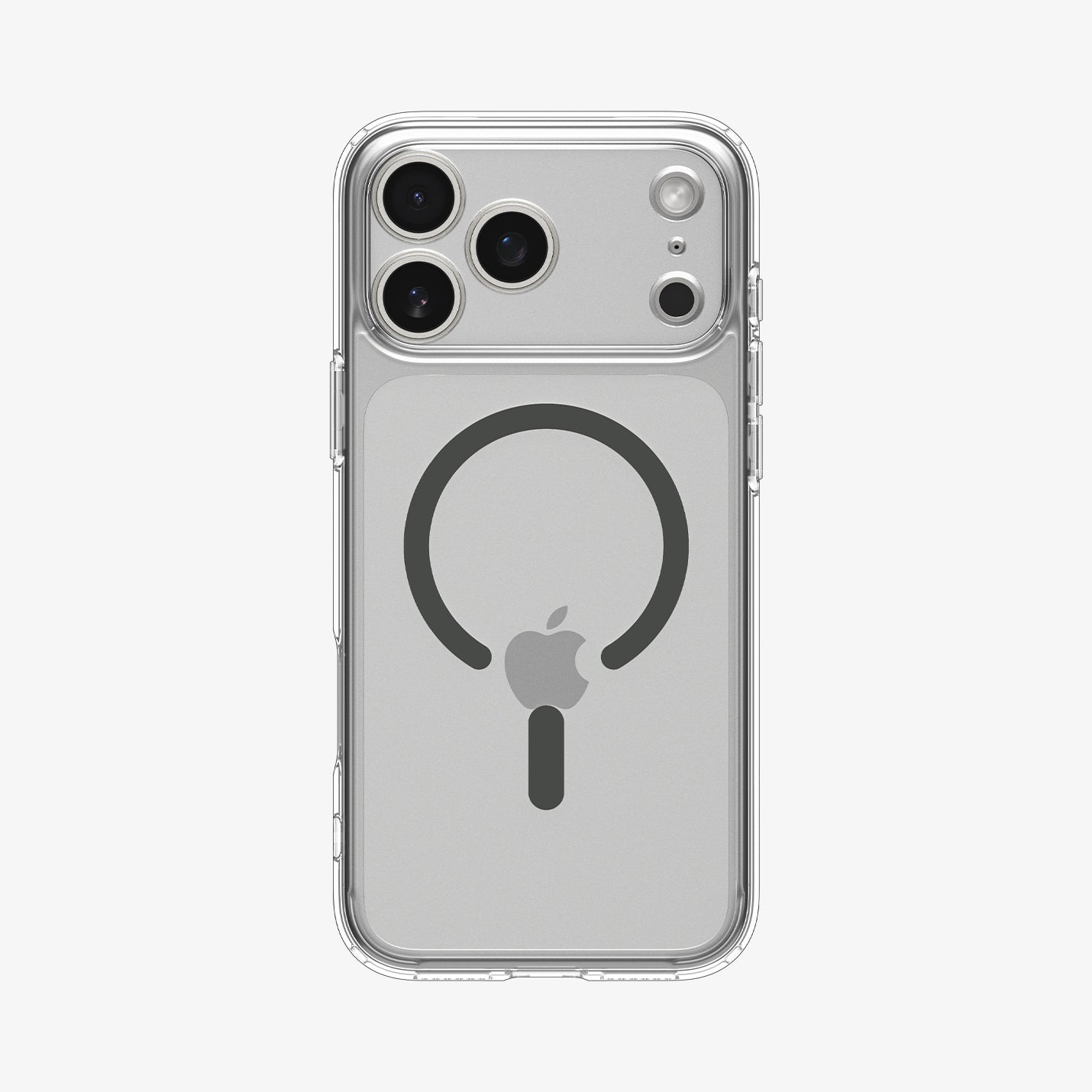 ACS10036 - iPhone 17 Pro Max Ultra Hybrid (MagFit) in Clear Graphite showing the back