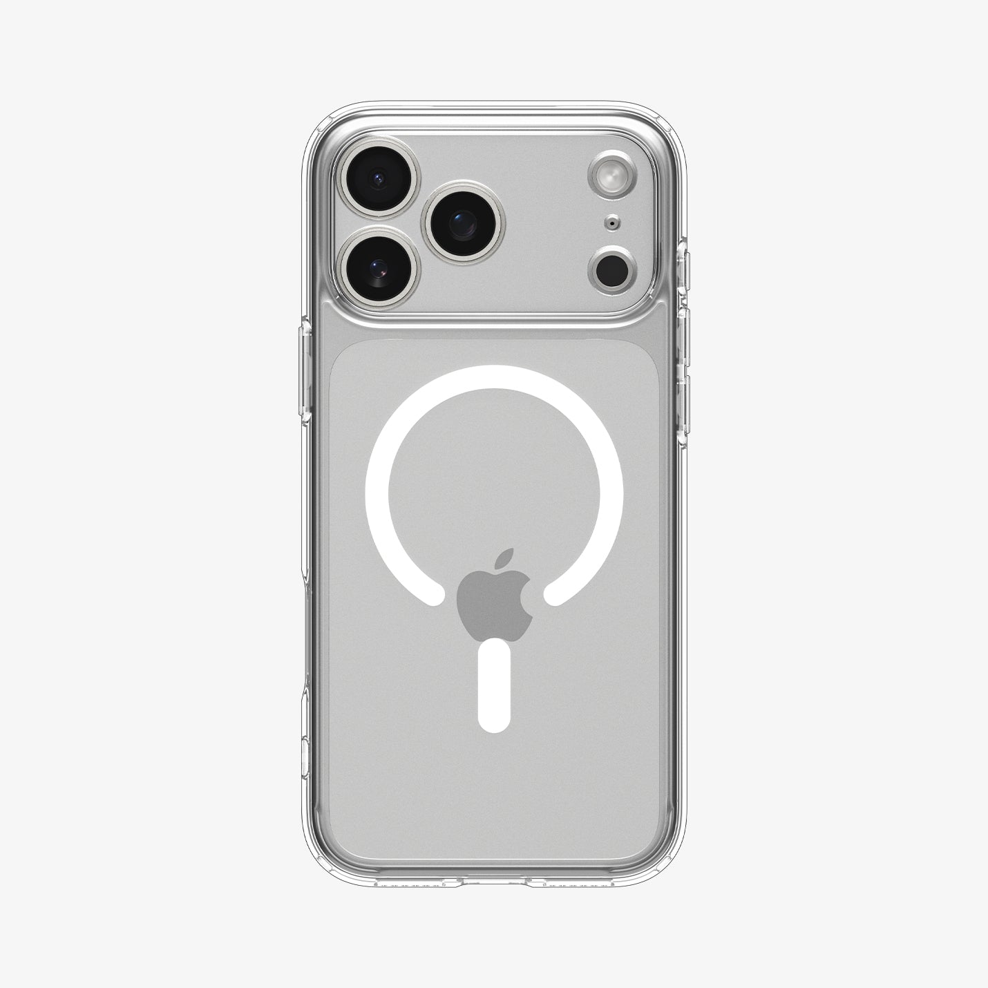 ACS10035 - iPhone 17 Pro Max Ultra Hybrid (MagFit) in Clear White showing the back
